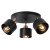 Lampa Sufitowa LX- 1040 Czarna + Miedź 3x E27 LEDLUX