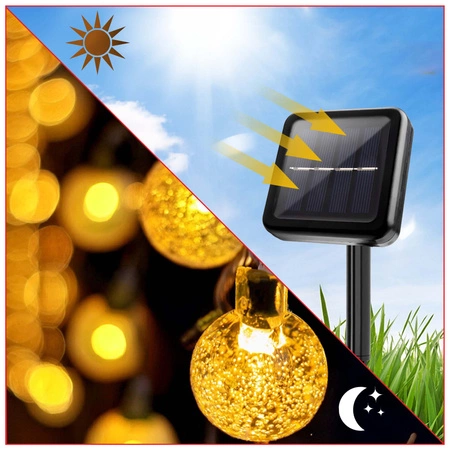 Girlanda Solarna 11,6m 100 LED Kulki Dekoracja Ogrodu Oświetlenie Zewnętrzne LSOL-039 LEDLUX