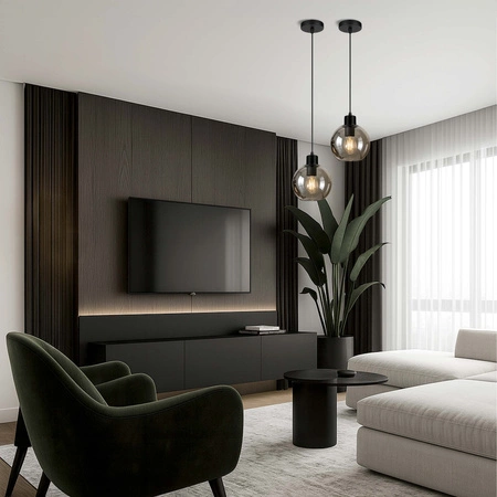 Lampa Wisząca LX- 1136 Czarna 1x E27 LEDLUX