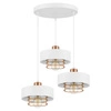 Lampa Wisząca LX- 1185 Biała + Miedź 3x E27 LEDLUX