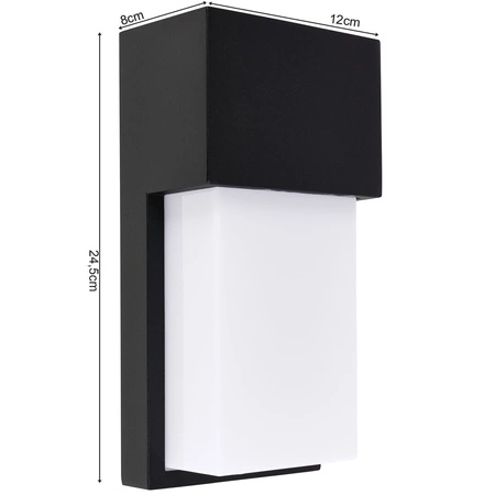Lampa Kinkiet zewnętrzny ścienny Modern Nowoczesny Czarny E27 LX- 9122 Czarny LEDLUX