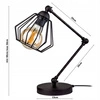 Lampka Nocna Biurkowa Stołowa LX- 1805 Czarna 1x E27 LEDLUX