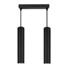 Lampa Sufitowa Wisząca Żyrandol Plafon Tuba Tuby metalowa Czarna LED LX-1351 Czarna 2x GU10 LEDLUX