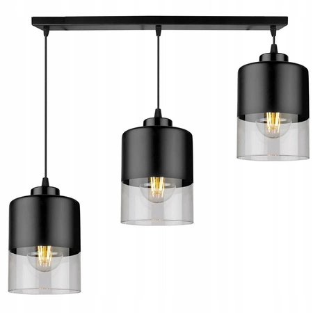 Lampa Wisząca LX- 1269 Czarna 3x E27 LEDLUX