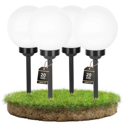 Lampa Solarna LED biała kula 15cm LSOL-002 LEDLUX