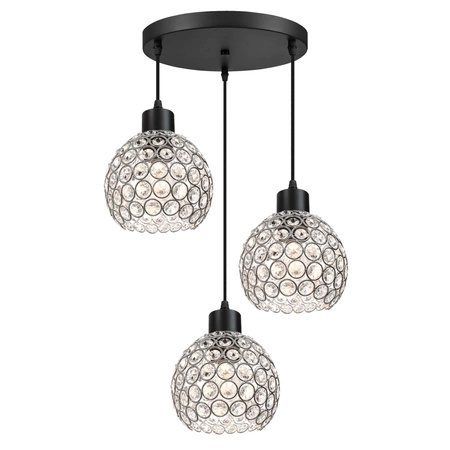 Lampa Sufitowa LX- 1178 Czarna 3x E27 LEDLUX