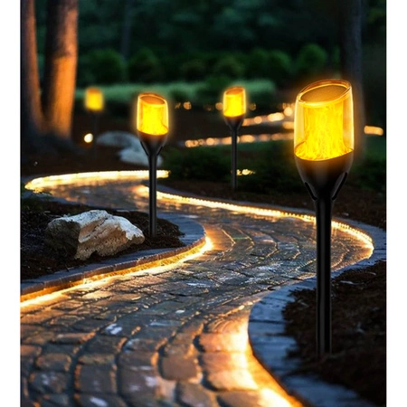 Lampa solarna LED LATARNIA POCHODNIA WBIJANA płomień Słupek Premium LSOL-026 LEDLUX