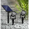 2x Reflektor Ogrodowy LED Wbijany SOLARNY Szpikulec Lampa Solarna IP44 LSOL-045