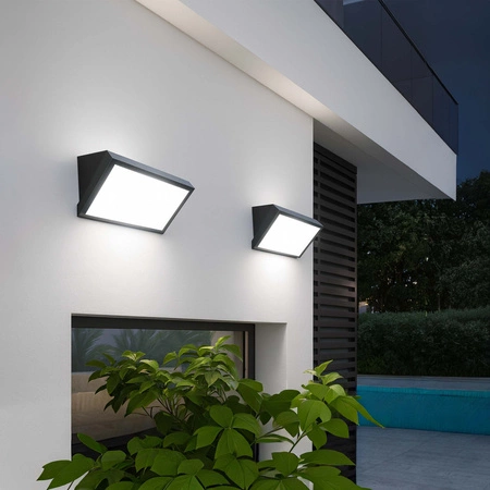 Lampa elewacyjna LED zewnętrzna kinkiet ogrodowy Premium LEL-0010 Szara LEDLUX