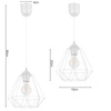 Lampa Wisząca LX- 1025 Biała 1x E27 LEDLUX
