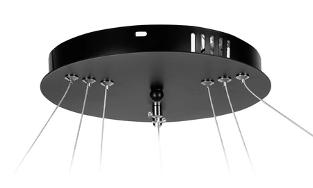 Lampa Sufitowa Wisząca LED Trzy Okręgi LX- 932 90W Czarna biała neutralna LEDLUX