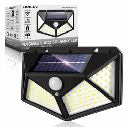 Lampa Solarna LED Elewacyjna Naświetlacz Reflektor Słupek czujnik ruchu LSOL-009 LEDLUX