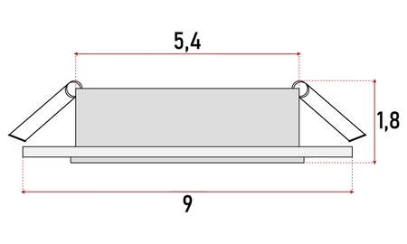 Zestaw 6x Oprawa Halogenowa Szklana LX- 7002 Lustrzana Okrągła + Żarówka GU10 7,5W biała neutralna LEDLUX