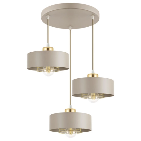 Lampa Wisząca Sufitowa Plafon Żyrandol Beżowa Ecru Kaszmir Loft Edison LX1185