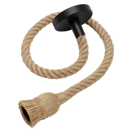 Lampa WISZĄCA sufitowa Oprawa żarówki Lina konopna BOHO 90cm SZNUR jutowy LX1435
