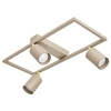 Lampa Sufitowa Plafon Ramka Kaszmir Ecru Beżowa 3x GU10 do Pokoju Sypialni OPN-008  3x GU10 BEIGE