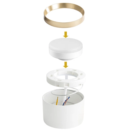 OPRAWA NATYNKOWA Sufitowa HALOGENOWA TUBA LED GX53 Walec SPOT Nowoczesna Biała OPN-017