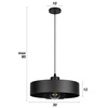 Lampa Wisząca LX- 1127 Czarna 1x E27 LEDLUX