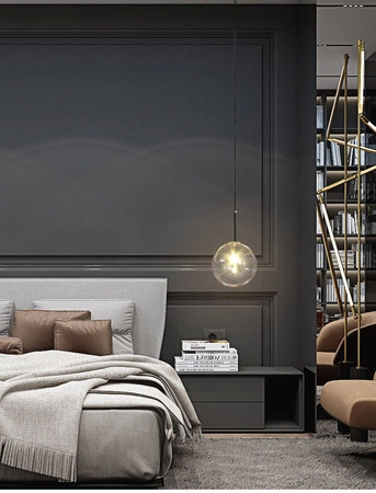 Lampa Wisząca LX-1300 Czarna + Miedź 1x E27 LEDLUX