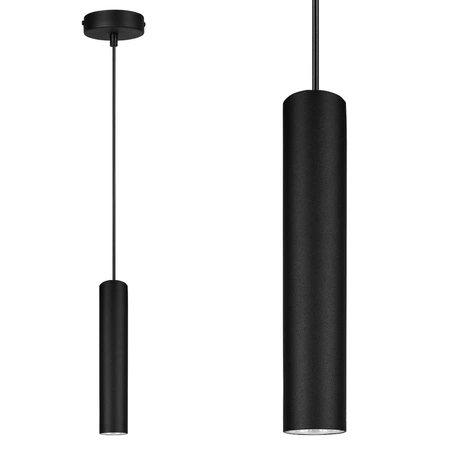 Lampa Sufitowa wisząca LED Tuba Czarna LEDLUX nowoczesna Gu10 LX-1352 Czarna 1x GU10 LEDLUX