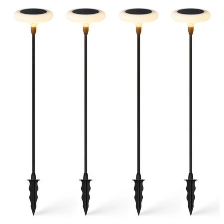 4x LAMPA SOLARNA LED LAMPKA WBIJANA OGRODOWA SŁUPEK UFO LATARNIA SZPIKULEC LSOL-062 LEDLUX