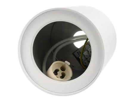 Zestaw Oprawa Sufitowa Natynkowa LX- 63 Biała + Żarówka GU10 2,5W biała ciepła LEDLUX