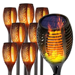 8x Lampa Solarna Ogrodowa Pochodnia Ogień efekt płomienia wbijana latarnia LSOL-005 LEDLUX