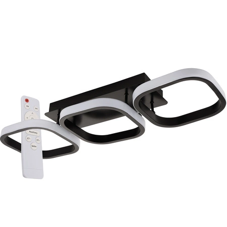 Lampa Sufitowa Wisząca LED Geometryczna LX- 955 72W+ Pilot Czarna 3000k-6000k LEDLUX