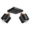 Lampa Sufitowa LX-1130 Czarna + Miedź 2x E27 LEDLUX
