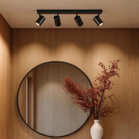 LAMPA SUFITOWA 4xGU10 czarna regulowana SPOT oprawa halogenowa natynkowa OPN-004 4x GU10 BLACK