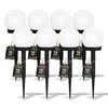 8x Lampa Solarna LED biała kula 10cm LSOL-001 LEDLUX