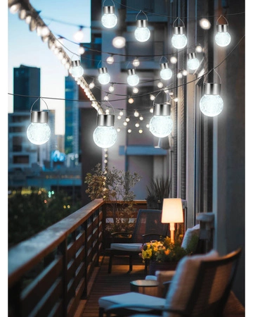 Lampa Solarna LED Ogrodowa Dekoracyjna Kula IP44 Latarenka Szklana Kula LSOL-014 LEDLUX