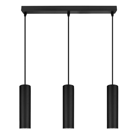 Lampa Sufitowa wisząca LED Tuba Czarna LEDLUX nowoczesna Gu10 MODERN LX-1356 Czarna 3x GU10 LEDLUX