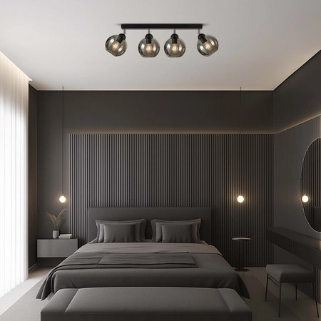 Lampa Sufitowa LX- 1194 Czarna 4x E27 LEDLUX