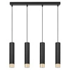 Lampa Wisząca LX-1415 Czarna + Złoto 4x GU10 LEDLUX