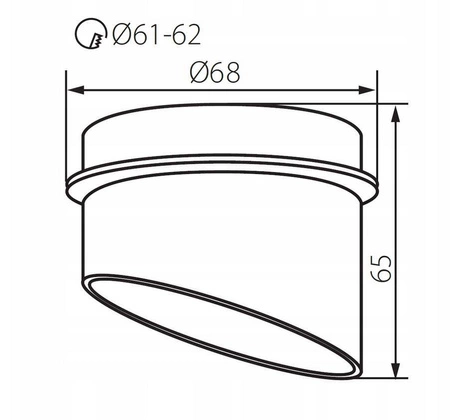 Oprawa Halogenowa Sufitowa LX- 19 Czarna MR16 GU10 LEDLUX