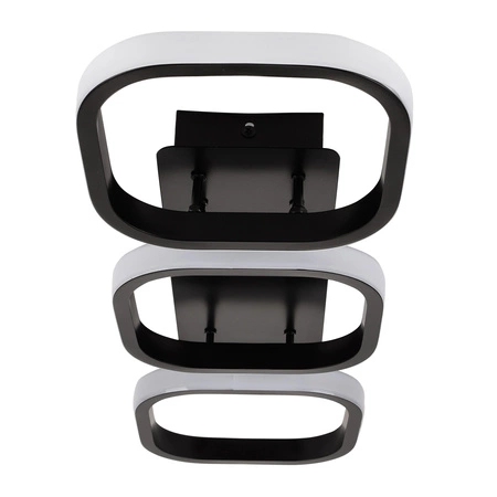 Lampa Sufitowa Wisząca LED Geometryczna LX- 955 72W+ Pilot Czarna 3000k-6000k LEDLUX