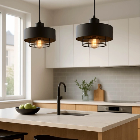 Lampa Wisząca LX- 1187 Czarna 1x E27 LEDLUX