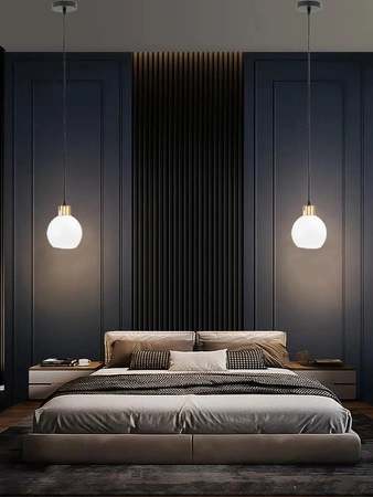 Lampa Wisząca LX-1349 Czarna + Złota 1x E27 LEDLUX