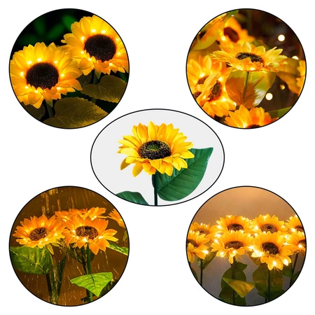 LAMPA SOLARNA OGRODOWA LED SŁONECZNIK Sztuczne Kwiaty Lampki Solarne LSOL-051 LEDLUX