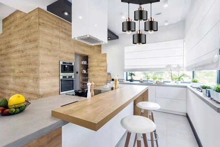 Lampa wisząca LX- 1119 Czarna + Miedź 4x E27 LEDLUX