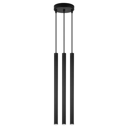 Lampa Sufitowa Wisząca Plafon Żyrandol Tuba Sopel Czarna 3x G9 Modern LX-1144 LEDLUX