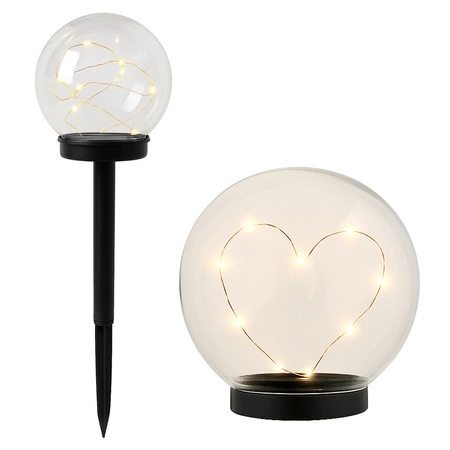 Lampa Solarna Ogrodowa LED Wbijana Ozdobna Dymiona Kulka Kula Szpikulec LSOL-049 LEDLUX