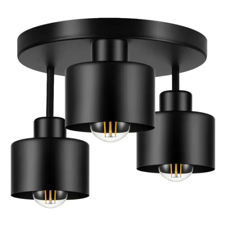 Lampa Sufitowa LX- 1020 Czarna 3x E27 LEDLUX