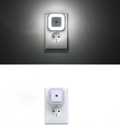 Lampka Nocna LED Wtyczkowa do Kontaktu LN-002 BIAŁA LEDLUX