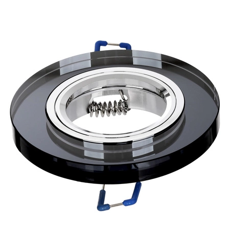 Oprawa Halogenowa Sufitowa Szklana LX- 7002 Czarna Okrągła MR16 GU10 LEDLUX