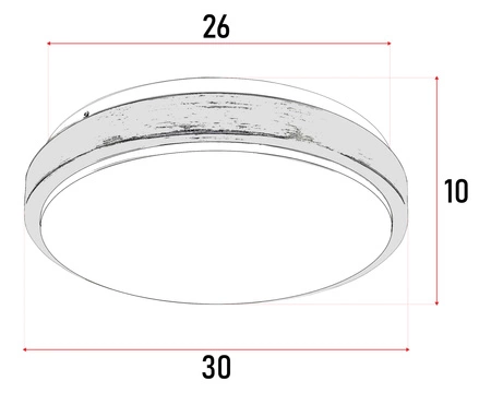 Zestaw Plafon Lampa Sufitowa LX- 924 Biały-Czarny + 2x Żarówka LED E27 A60 10W = 100W 1000lm biała ciepła 3000K LEDLUX