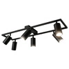 LAMPA SUFITOWA 6xGU10 czarna regulowana SPOT oprawa halogenowa natynkowa OPN-010 6x GU10 BLACK