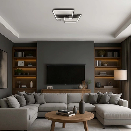 Lampa Sufitowa LED Wisząca nowoczesna żyrandol plafon 50W CCT Remote pilot LX960