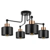 Lampa Sufitowa LX- 1099 Czarna + Miedź 4x E27 LEDLUX